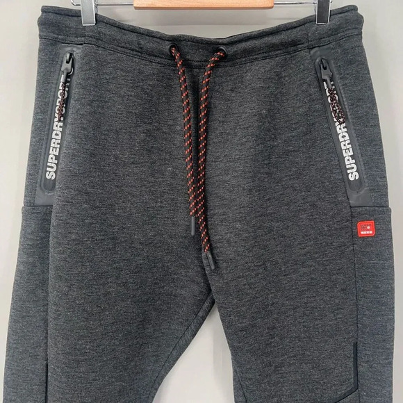 Superdry Gym Tech Stretch Joggers Mens Large Athletic Streetwear Sports Cozy - Picture 5 of 16